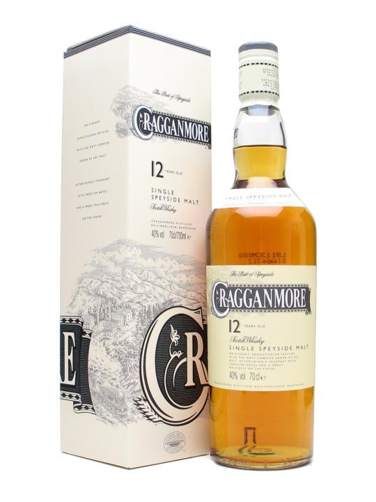 Cragganmore 12 Year Old Single Malt Scotch Whisky 700mL 40% Abv