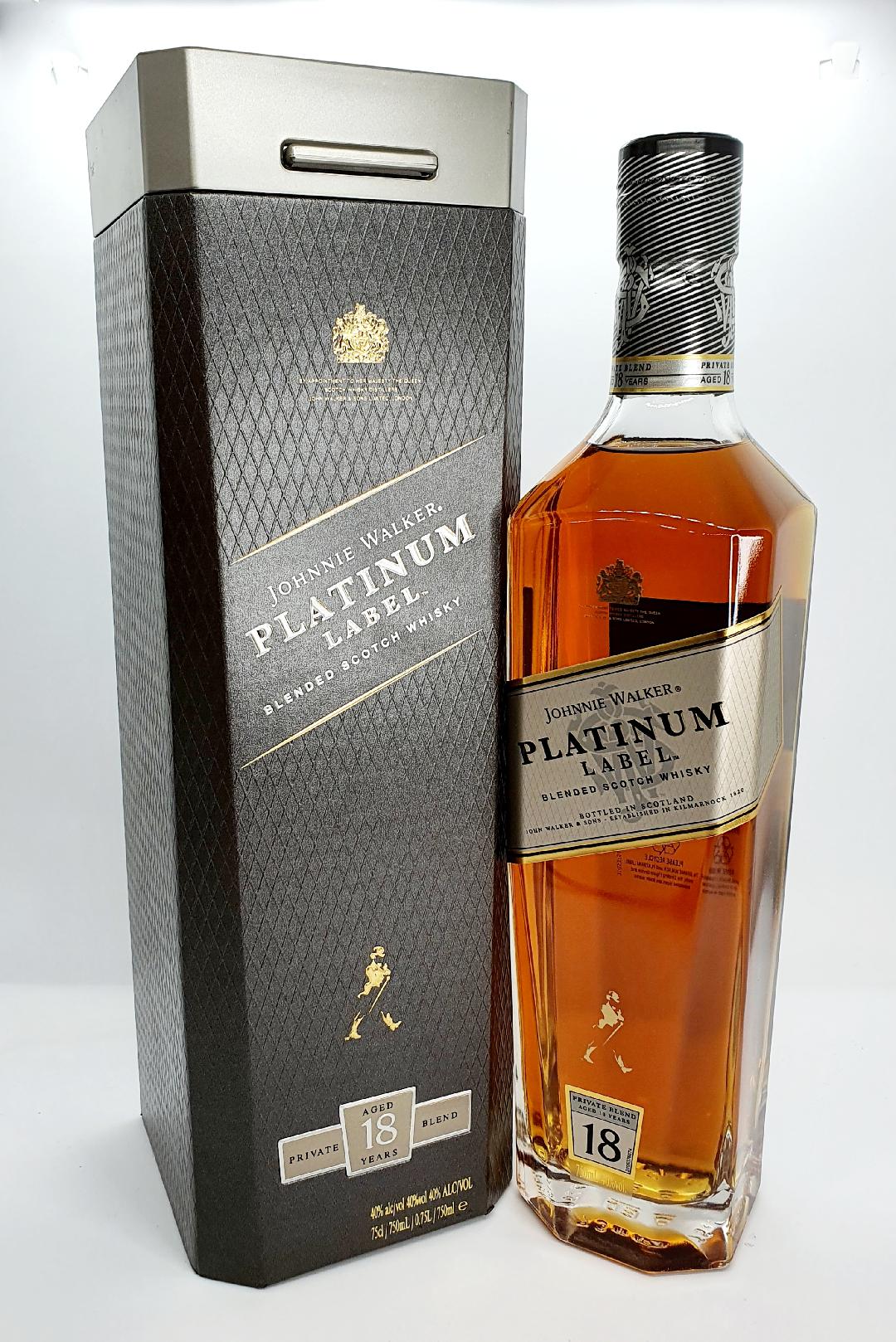 Johnnie Walker Platinum 18 YO Bigger Gift Box 750mL (Rare Top Opening)