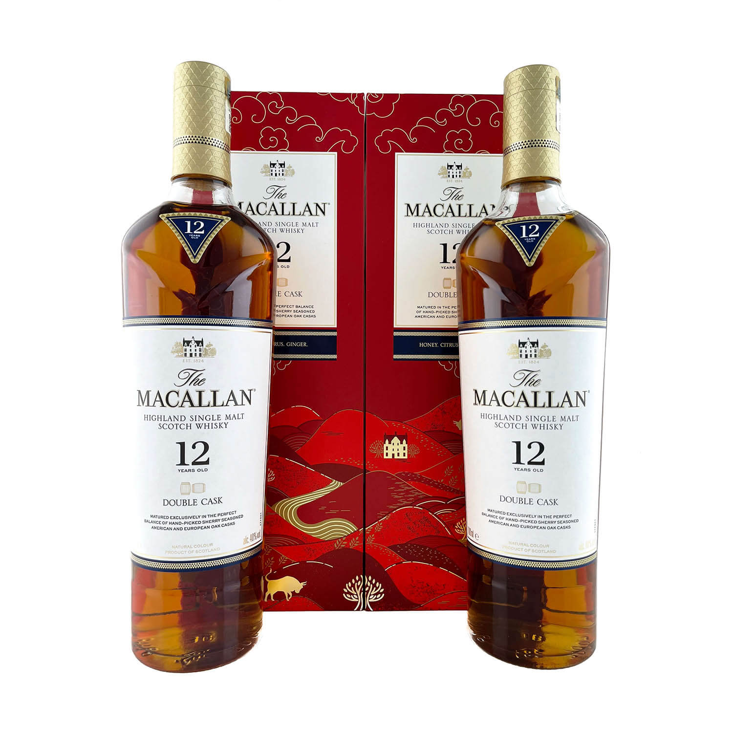 The Macallan 12 Year Old Double Cask Year Of The OX 2021 - 2 X 700mL 40%