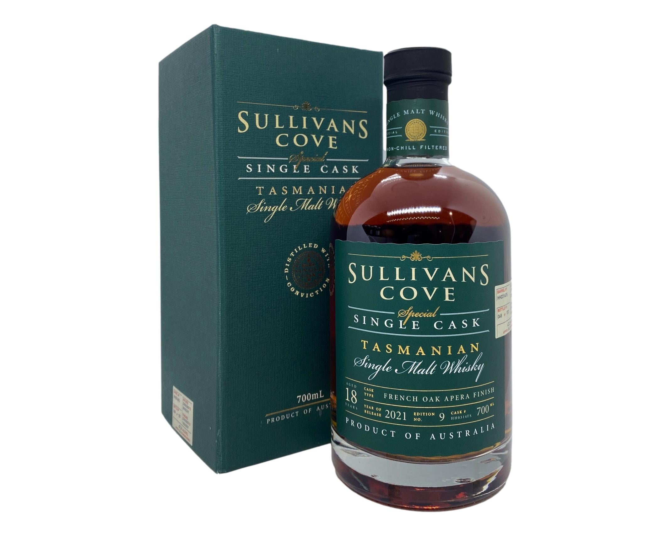 Sullivans Cove 18 YO Special Single Cask Single Malt Whisky 700mL (Barrel No.HH0314FS)