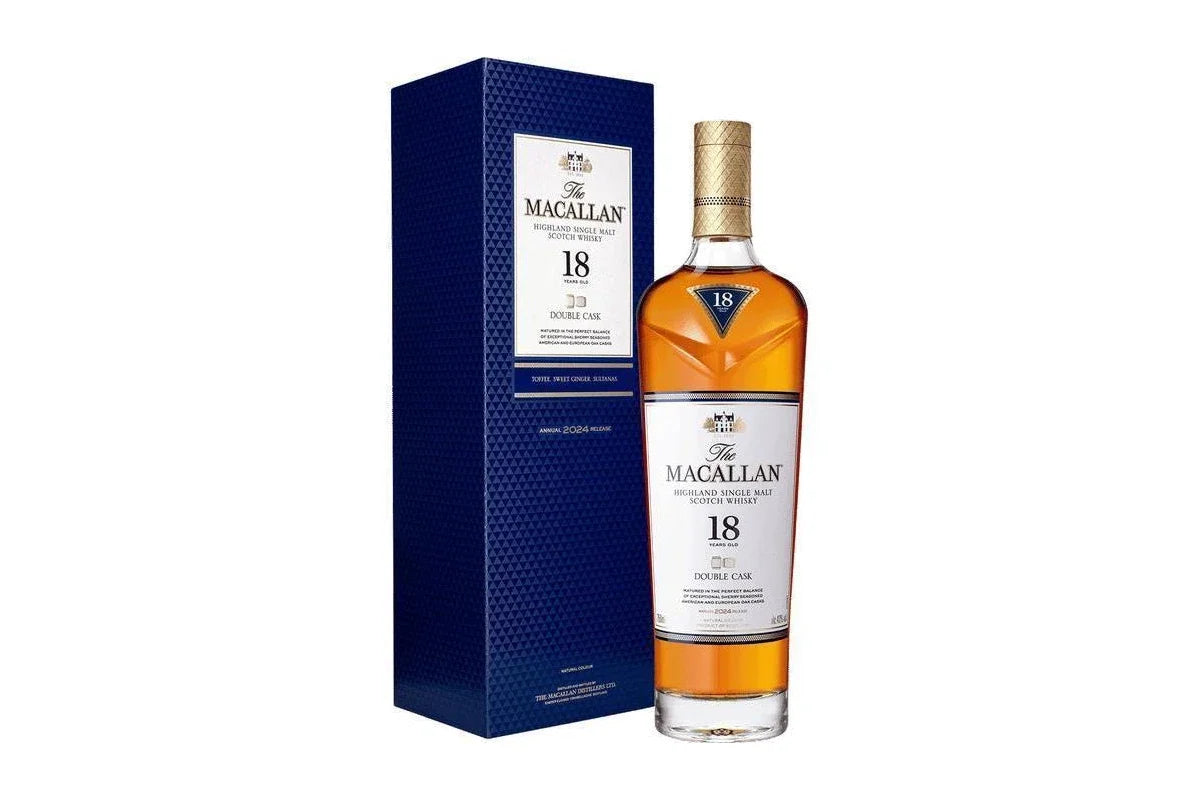 The Macallan Double Cask 18 YO Single Malt Scotch Whisky 700mL (Vintage 2022 Release)