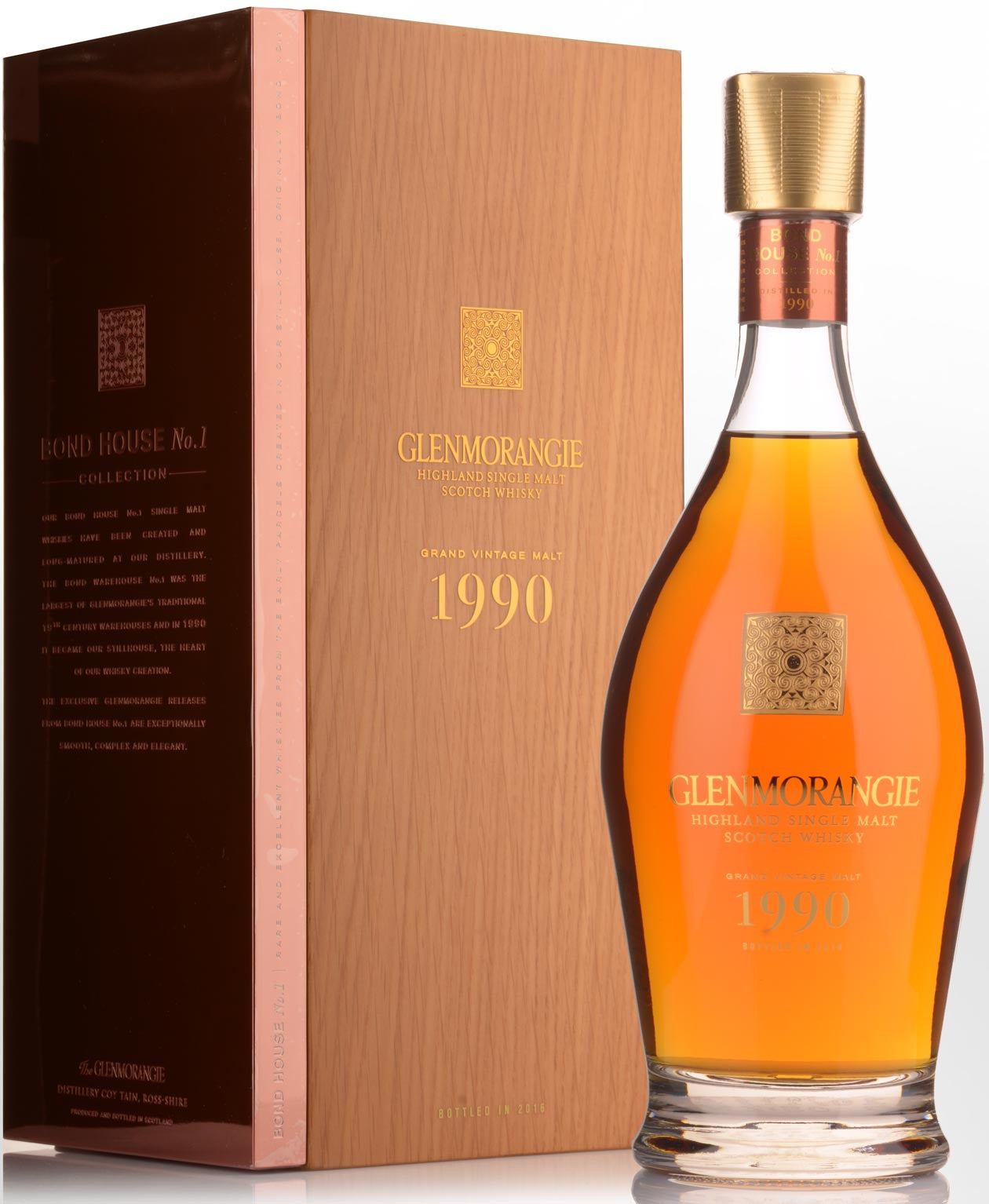 Glenmorangie 1990 Grand Vintage 25 YO Single Malt Scotch Whisky 700mL