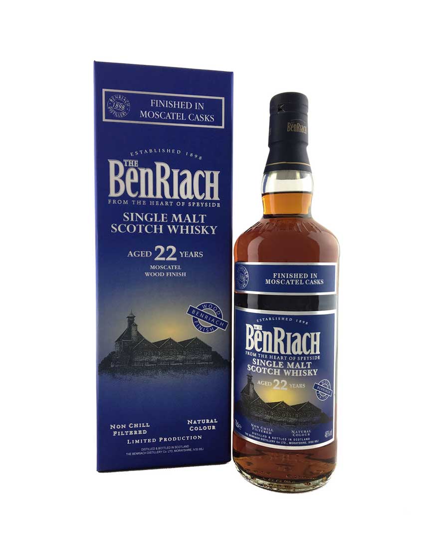 Benriach Moscatel Wood Finish 22 Year Old Single Malt Scotch Whisky 700mL