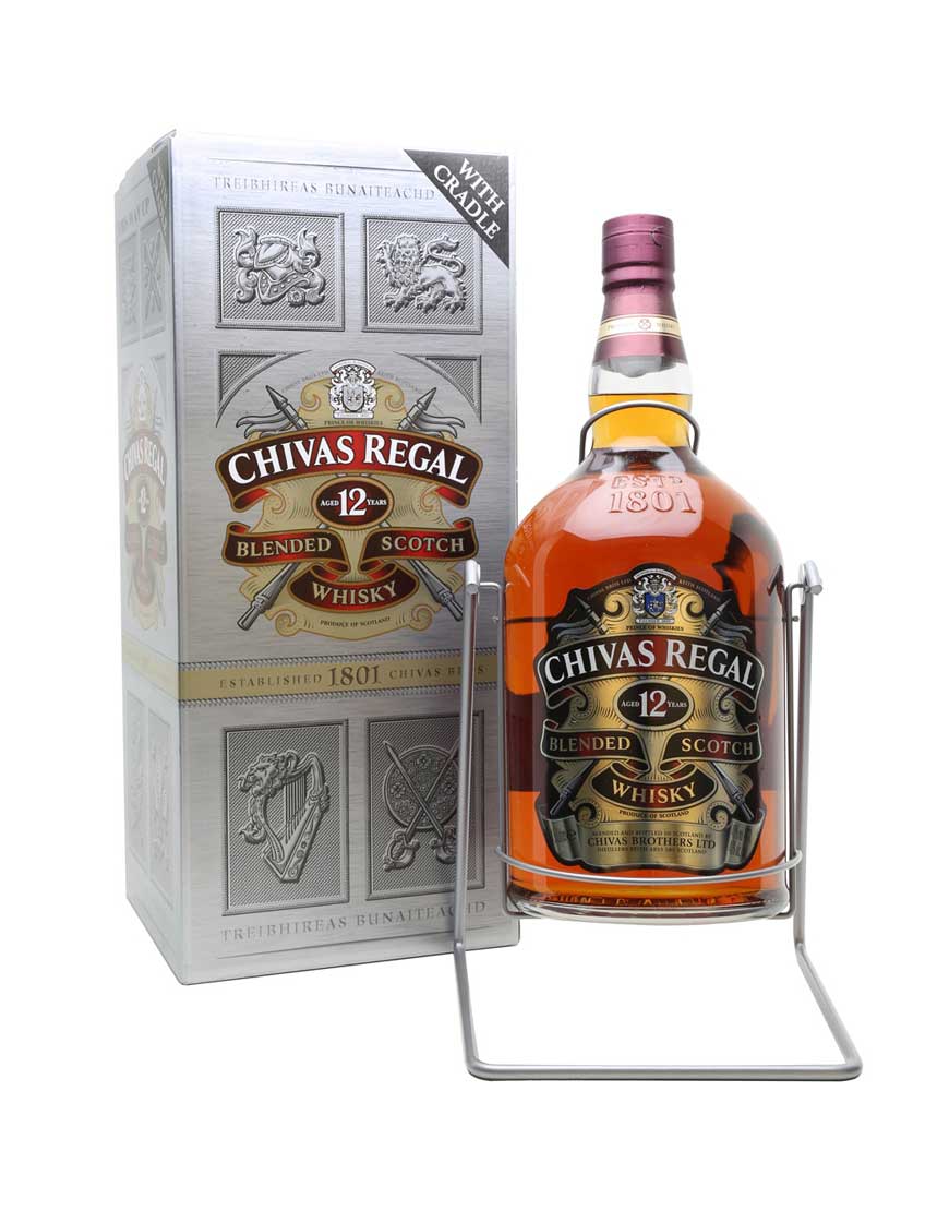 Chivas Regal 12 YO Scotch Whisky In Cradle With Gift Box 4.5 Litre