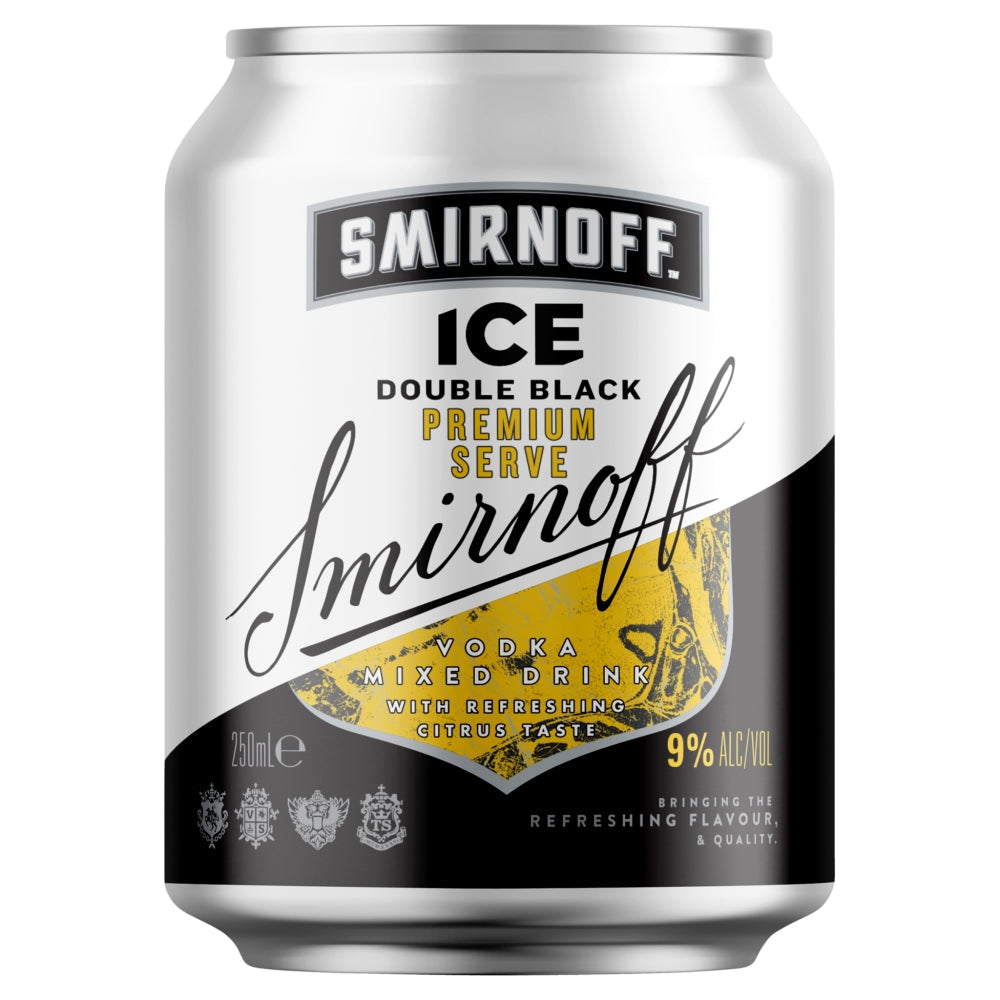 Smirnoff Ice Double Black Vodka Premium Serve (10X250mL)