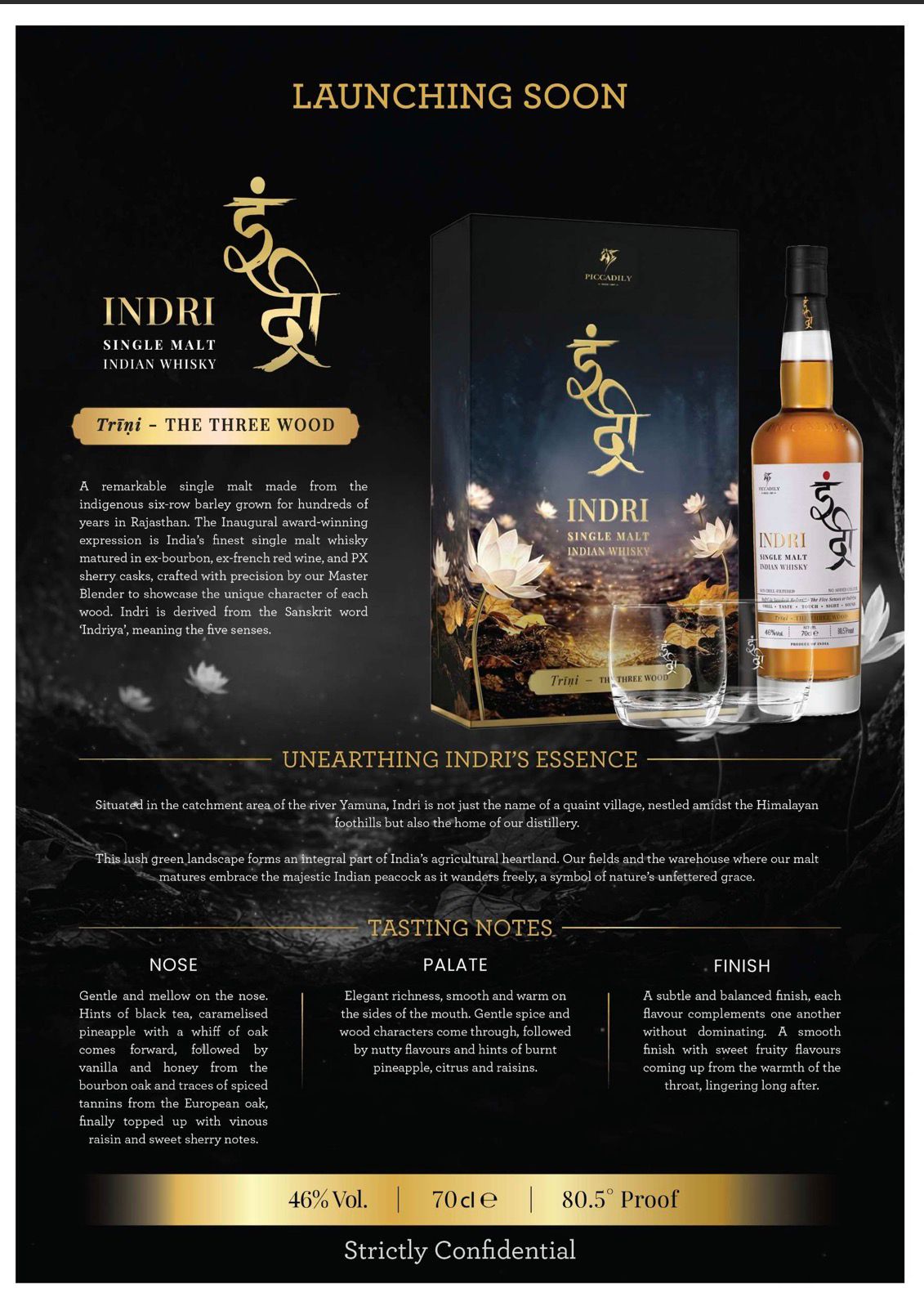 Indri Indian Single Malt Whisky 700mL (Gift Pack)