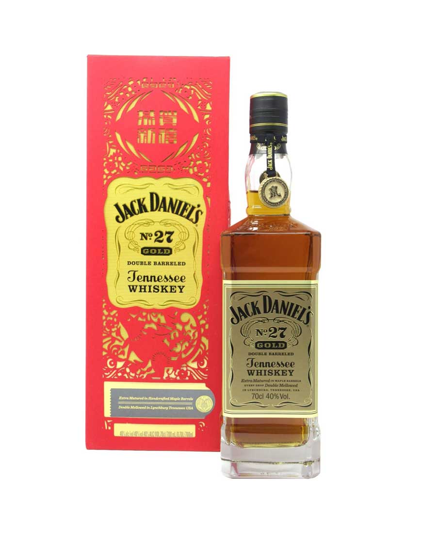 Jack Daniel's Gold No. 27 Double Barreled Tennessee Whiskey With 2020 Gold Medallion 700mL