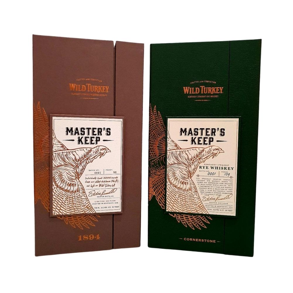 Wild Turkey Master's Keep Collectors Set (1894: 750mL + Cornerstone: 750mL)