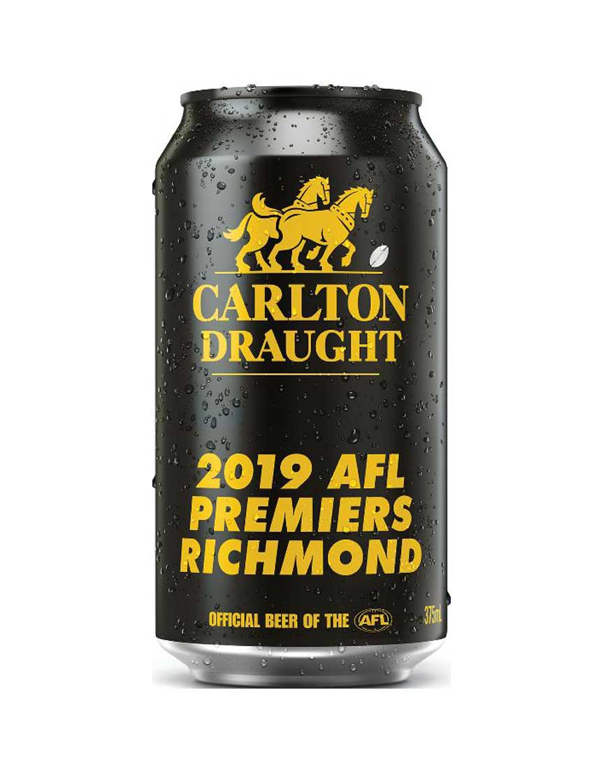Richmond Draught AFL Premiership Cans 24 pack