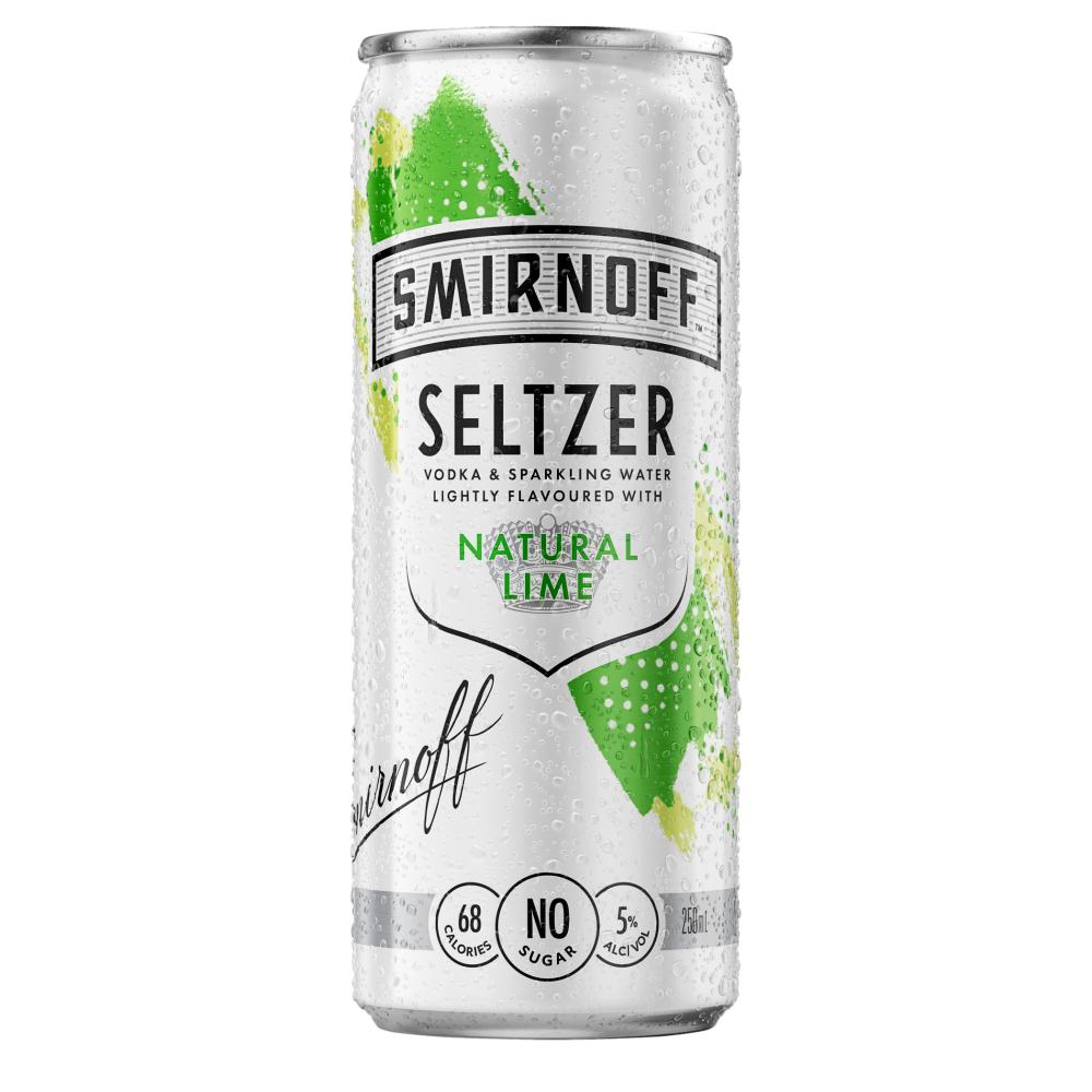 Smirnoff Natural Lime Seltzer (10X250mL)