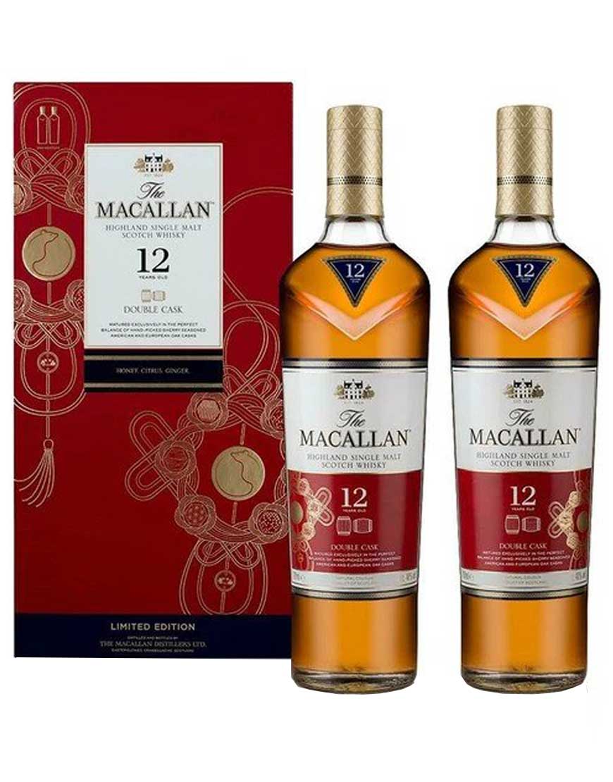 The Macallan 12 YO Gift Pack Year Of The Rat (2020) 2 X 700mL
