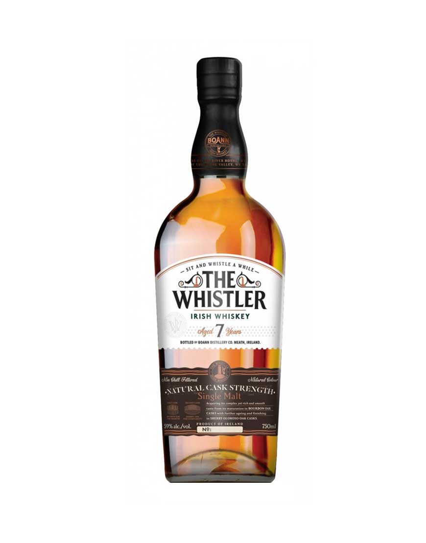 The Whistler 7 Year Old Natural Cask Strength Single Malt Irish Whiskey 700mL
