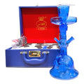 Al Fakher Blue Glass Hookah Shisha Complete Set and Travel Case