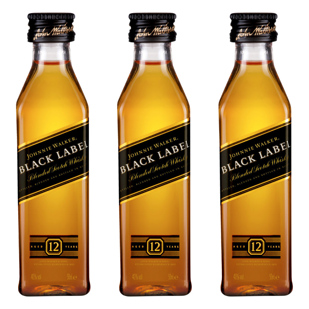 Johnnie Walker Black Label Scotch Whisky (3X50mL)