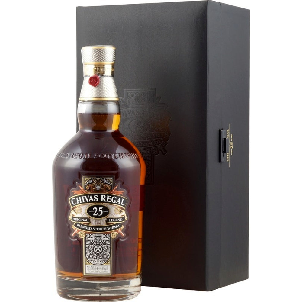 Chivas Regal 25 Year Old Blended Scotch Whisky 700mL In Leather Box - Old and Rare