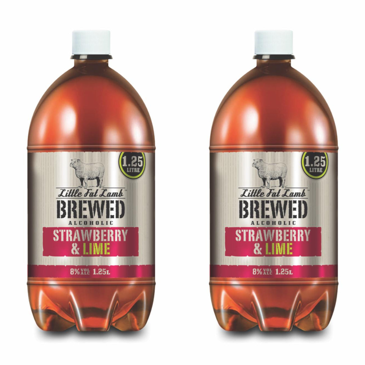 Little Fat Lamb Strawberry and Lime (2 X 1.25L)