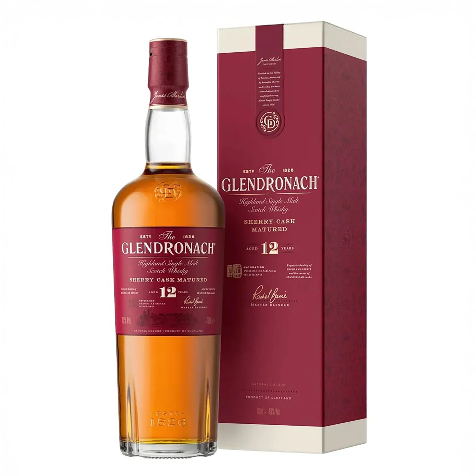 Glendronach Original 12 Year Old Single Malt Scotch Whiskey 700mL