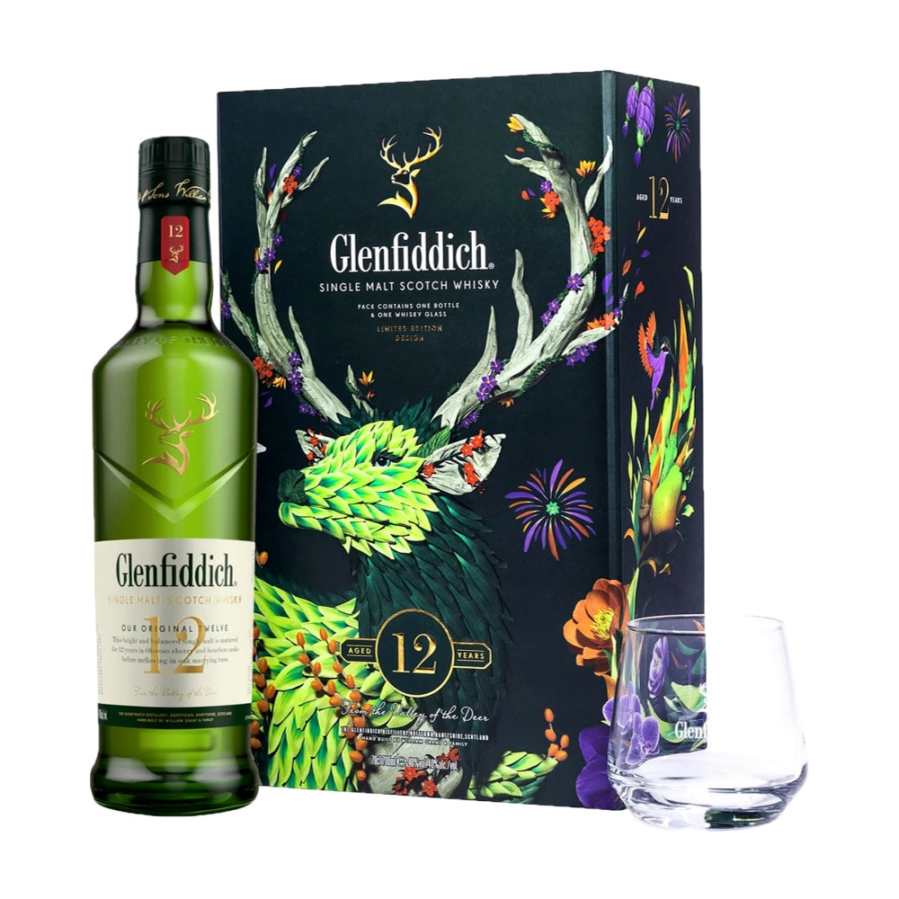 Glenfiddich 12 Year Old Single Malt Scotch Limited Edition Gift Pack 700mL