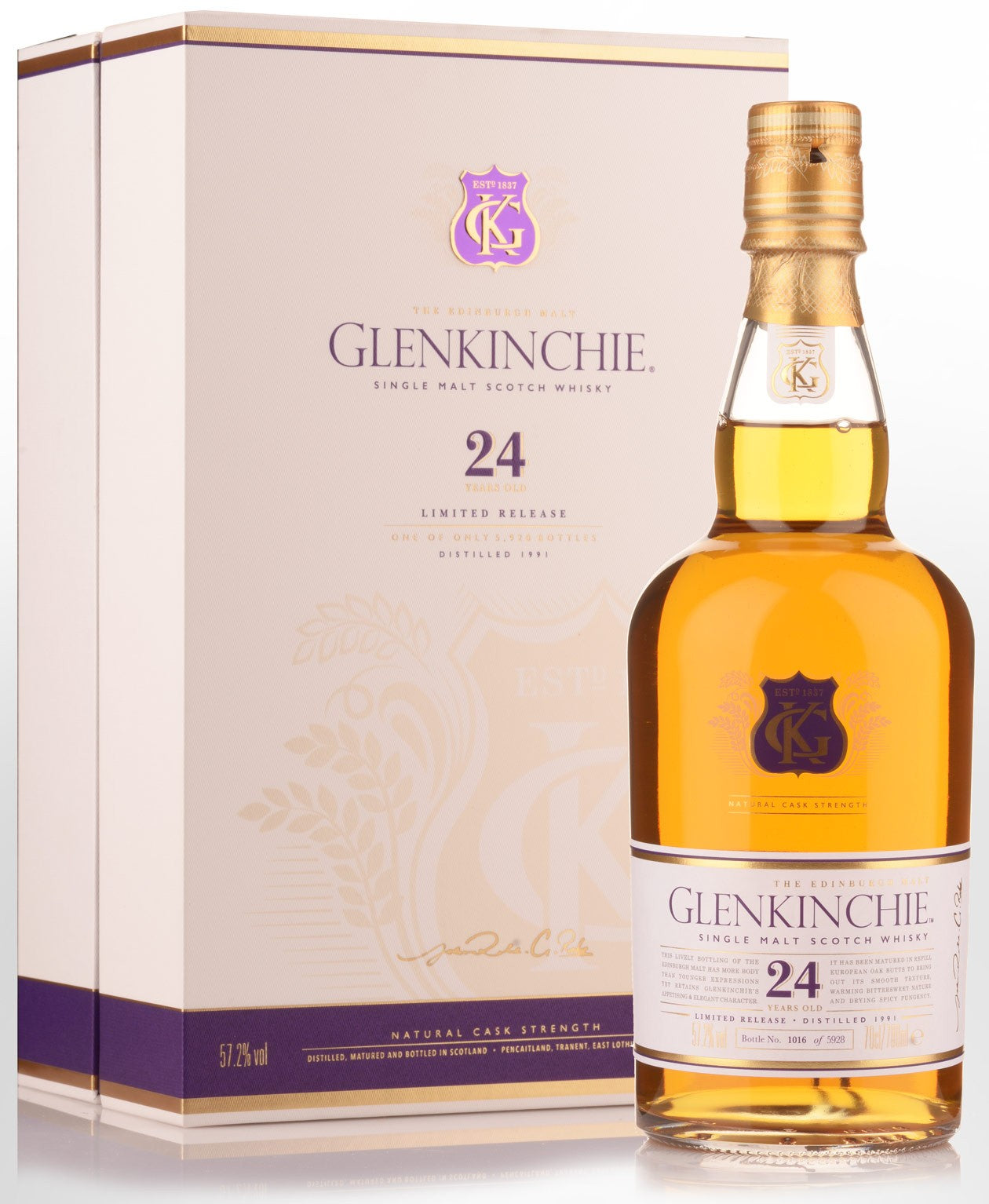 1991 Glenkinchie 24 Year Old Cask Strength Single Malt Scotch Whisky - Special Release 2016 700mL