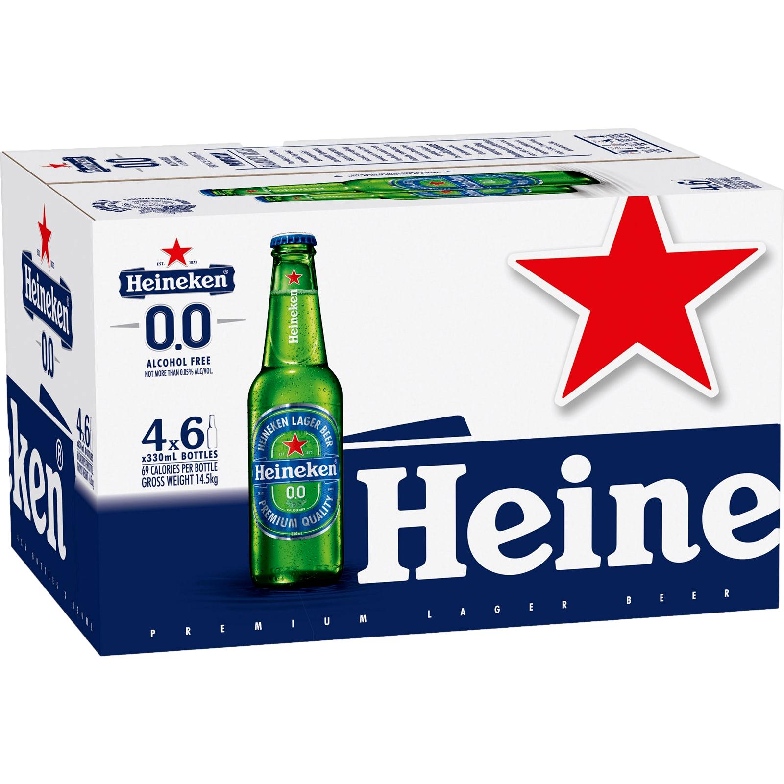 Heineken Zero Bottles (24 X 330mL)