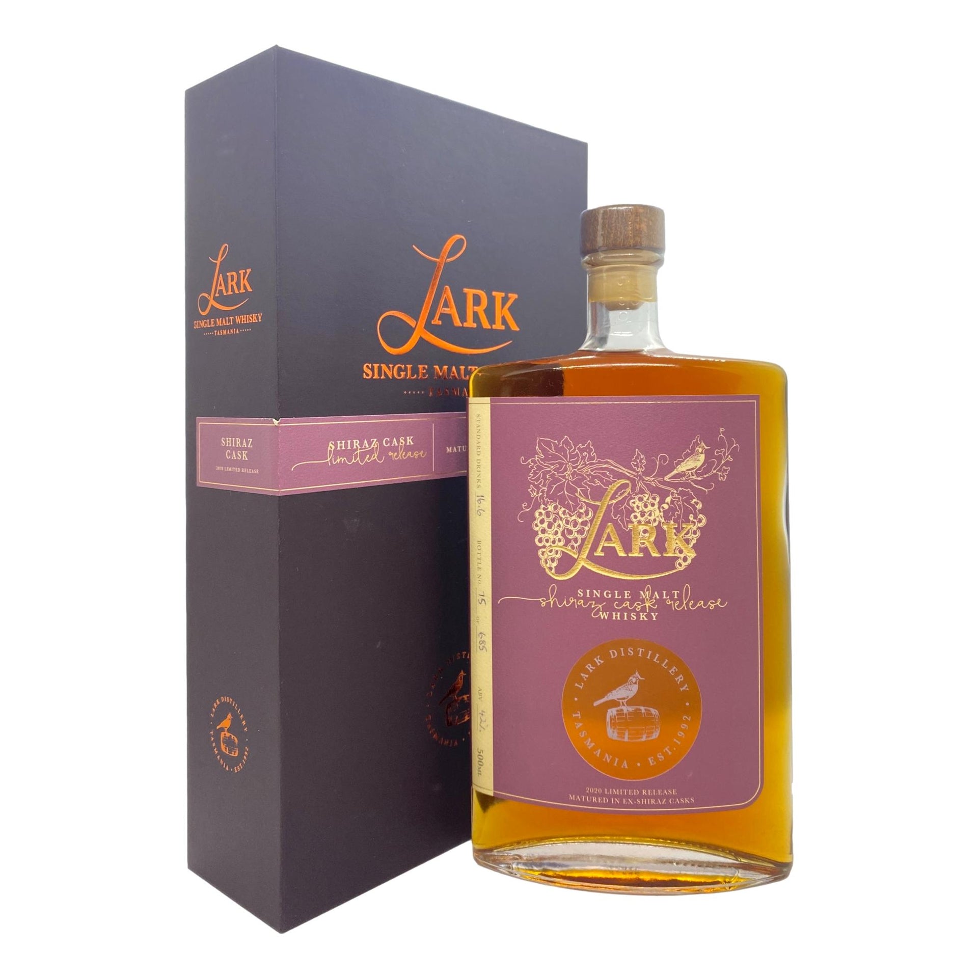Lark Distillery Shiraz Cask Single Malt Australian Whisky 500mL