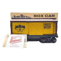 Jim Beam 100 Months Old Decanter Jersey And Western Railway Yellow Box Car 750mL - Sealed With Box and Papers