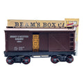 Jim Beam 100 Months Old Decanter Jersey And Western Railway Brown Box Car 750mL - Sealed With Box and Papers