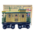 Jim Beam 100 Months Old Decanter Jersey And Western Railway Yellow Caboose 750mL - Unsealed With Box and Papers