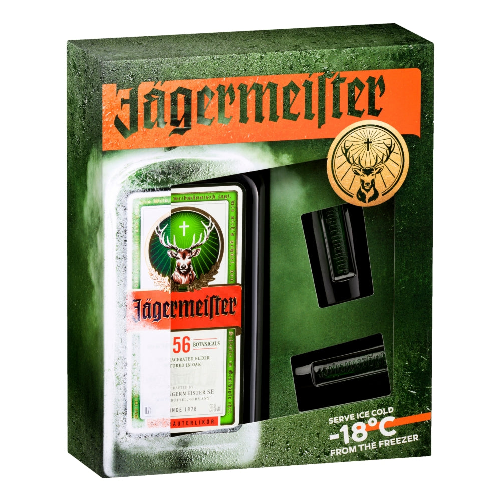 Jagermeister With 2 Shot Glasses Gift Pack