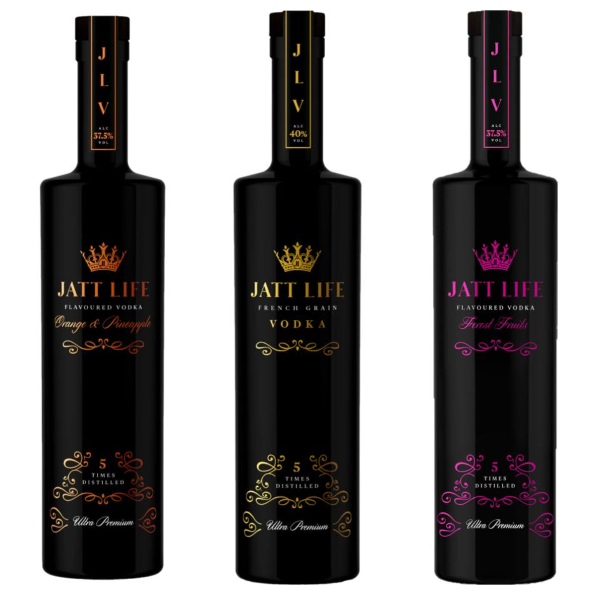 Jatt Life Ula Premium Vodka Collection (3X700mL)