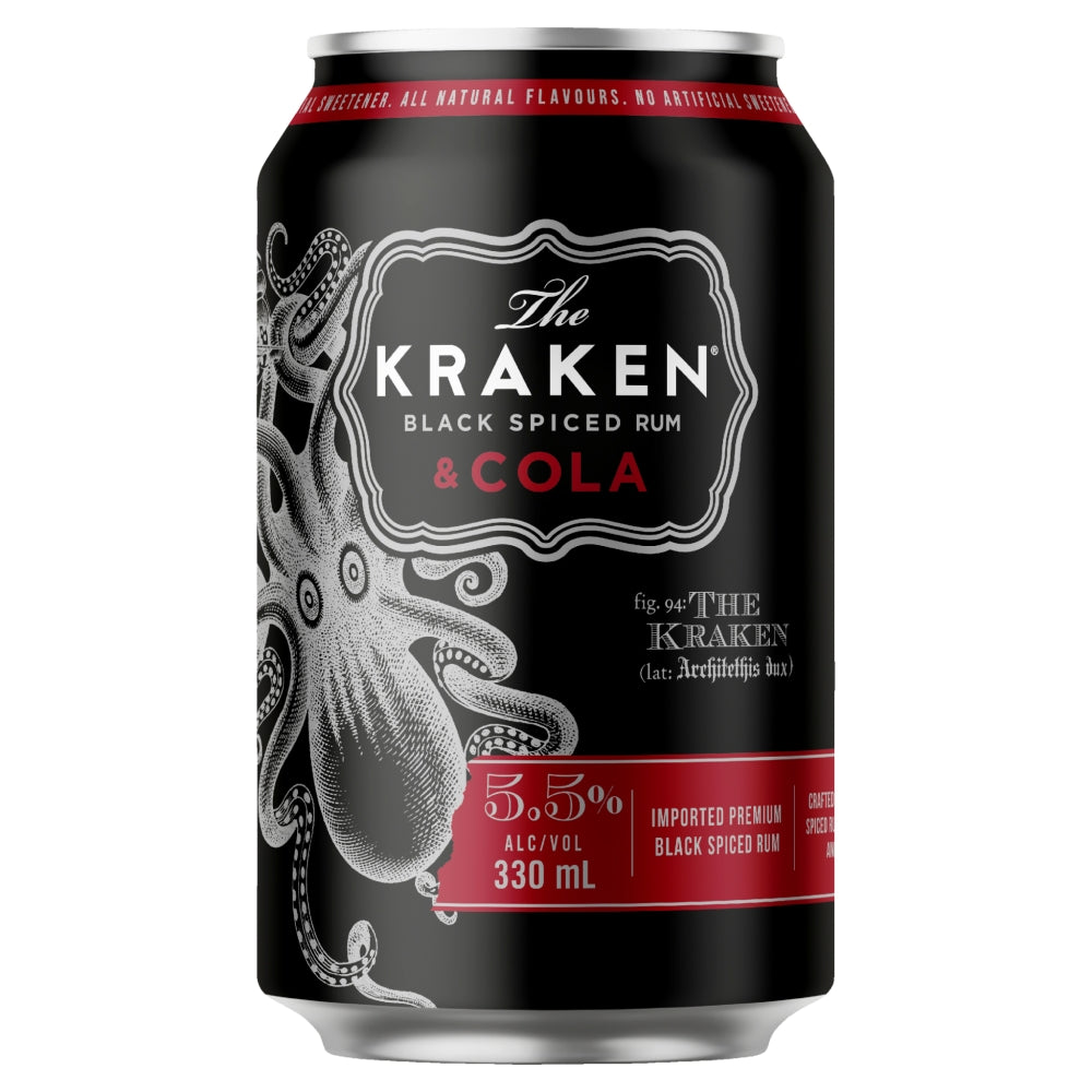 The Kraken Spiced Rum Cola Cans (10X330mL)