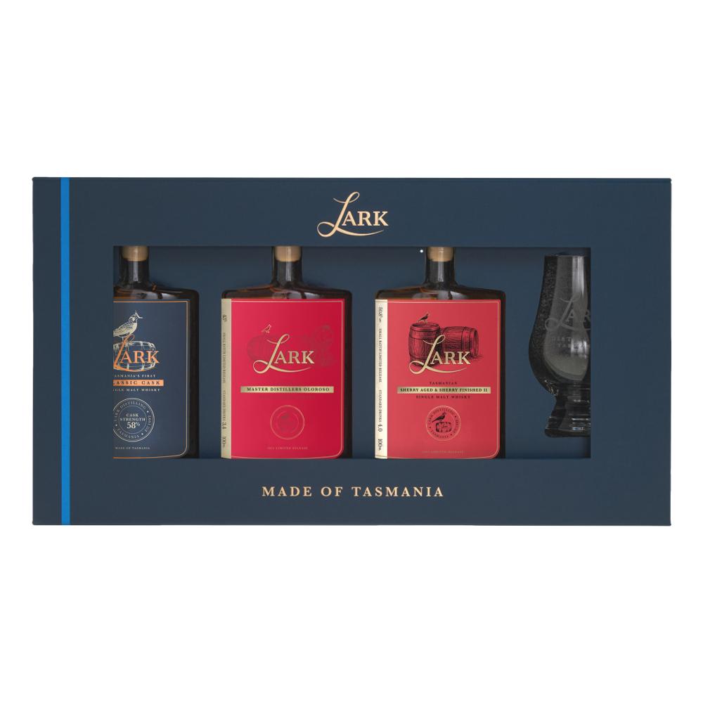 Lark Big Hitters Flight Gift Pack (3X100mL + Glencairn Glass)