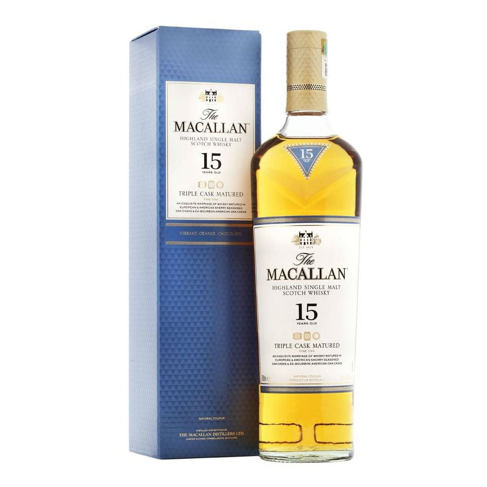 The Macallan Triple Cask Matured 15 YO Single Malt Scotch Whisky 700mL (Discontinued)