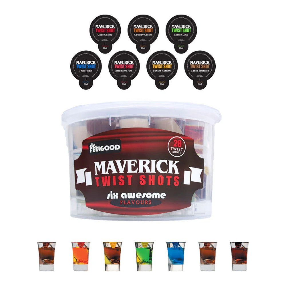 Maverick Twist Shots Bucket Liqueur 28 x 25mL Shots