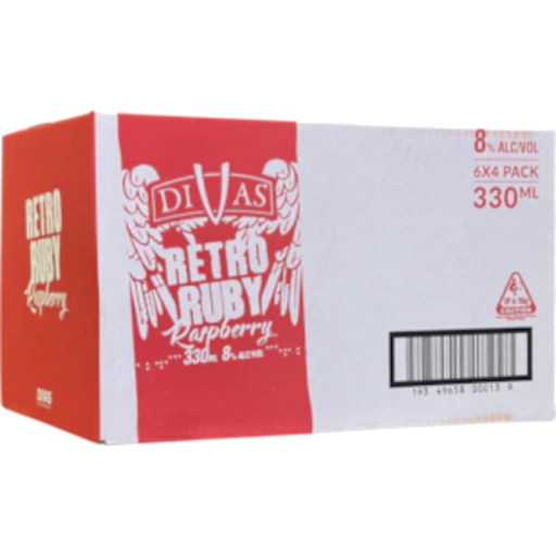 Divas Retro Ruby Raspberry 330 ml 24 Pack