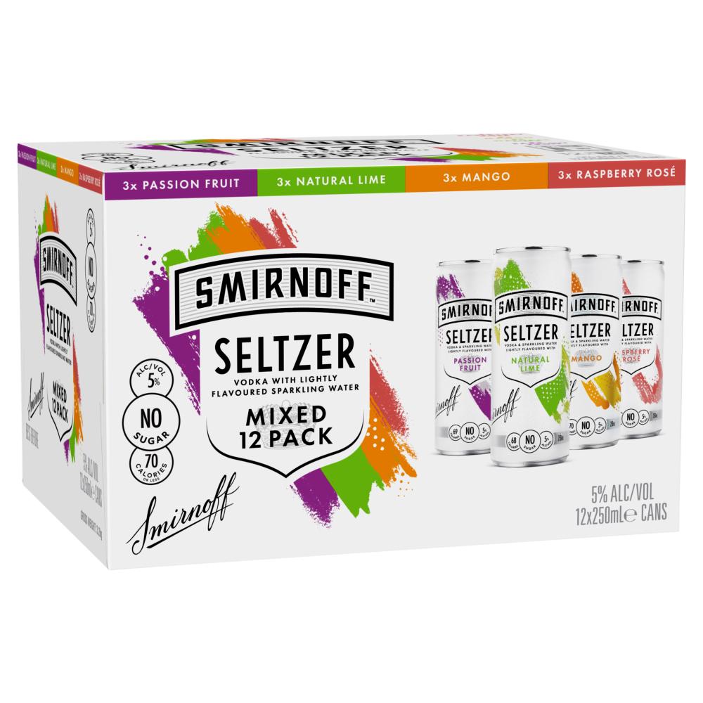 Smirnoff Mixed Seltzer Pack (12X250mL)