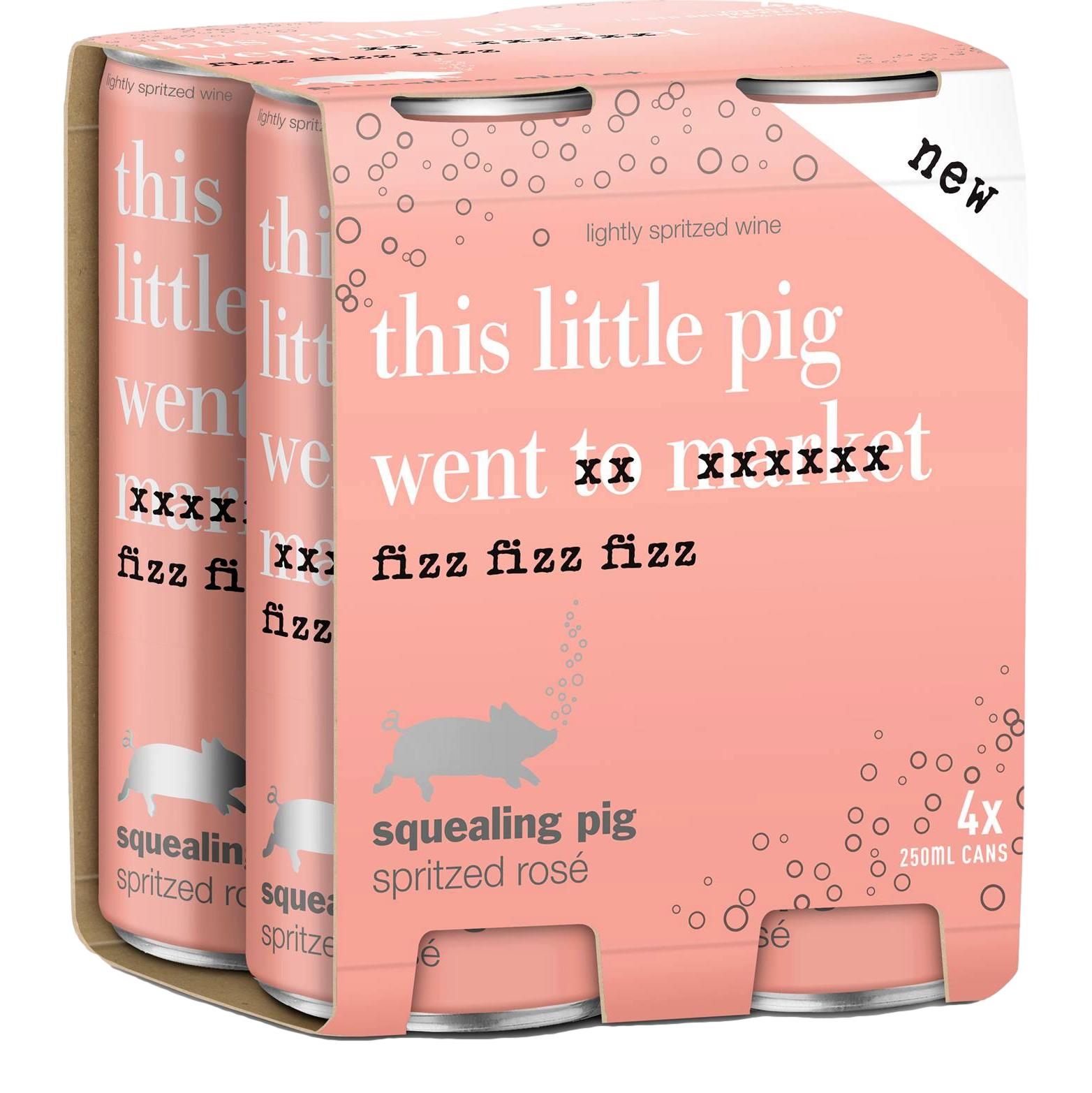 Squealing Pig Spritzed Rose Cans (4X250mL)