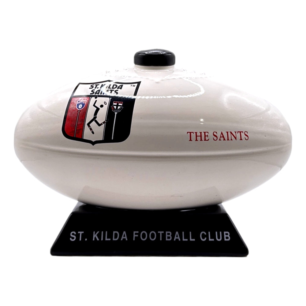 St Kilda Football Club Afl Ceramic Football Decanter - Full and Sealed