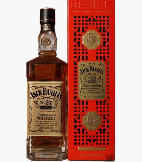 Jack Daniel's No.27 Gold Maple Wood Finish LNY Bundle 2 X 700mL (Ox & Tiger)