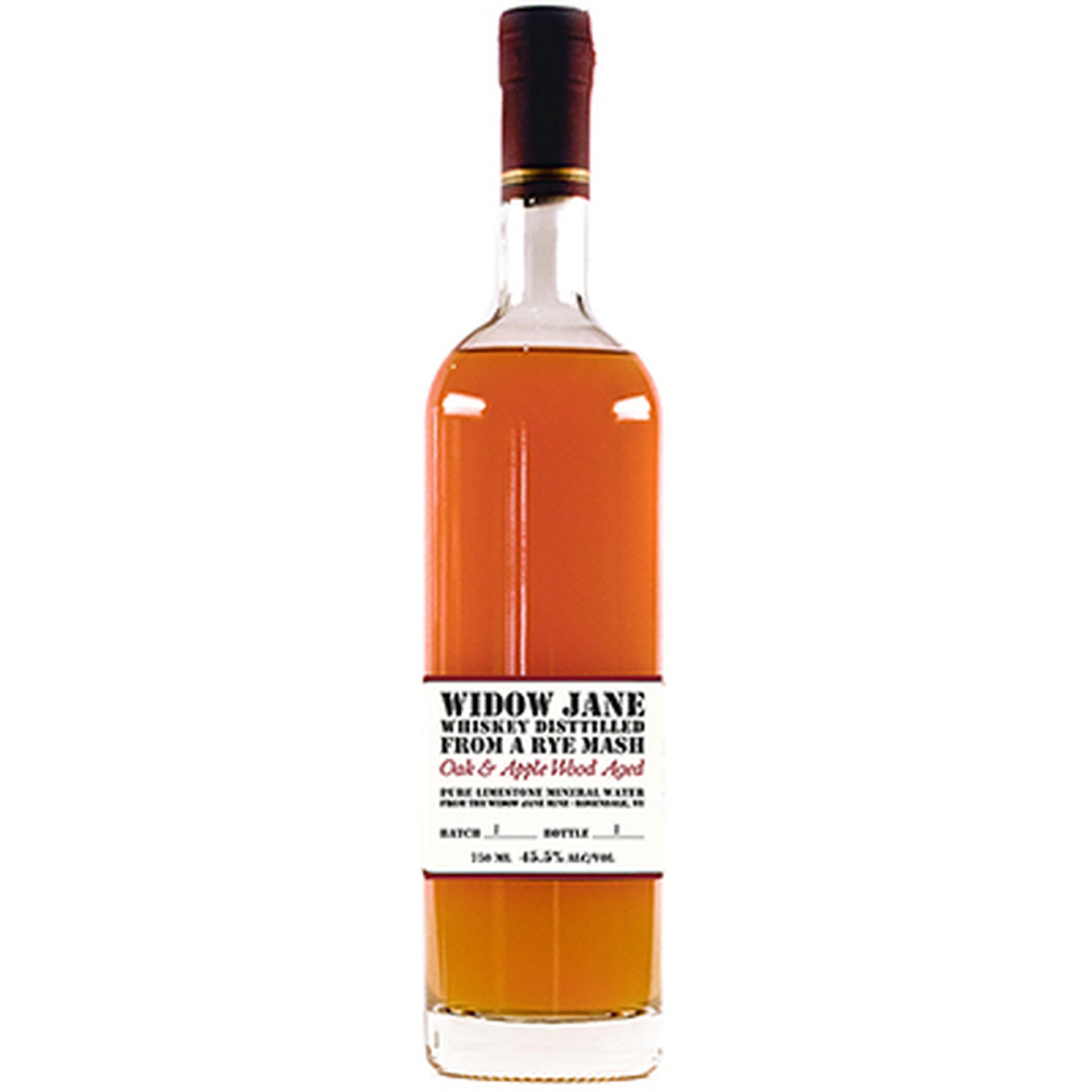 Widow Jane Oak and Applewood Aged Rye Whiskey 750mL