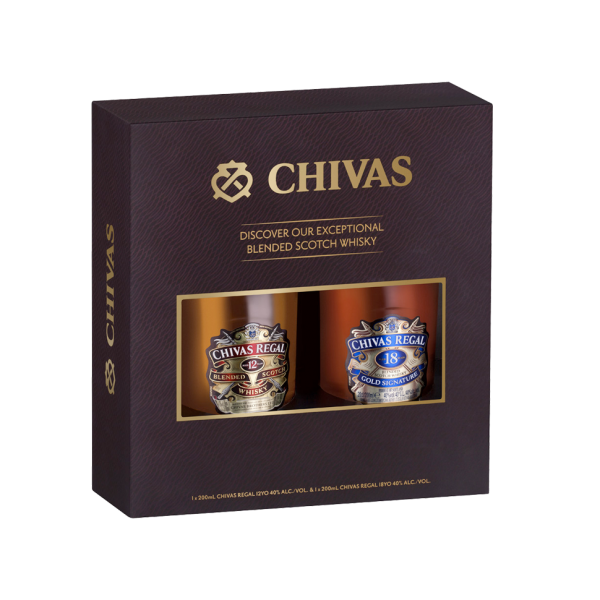 Chivas Regal 12 Year Old and 18 Year Old 200mL Gift Pack