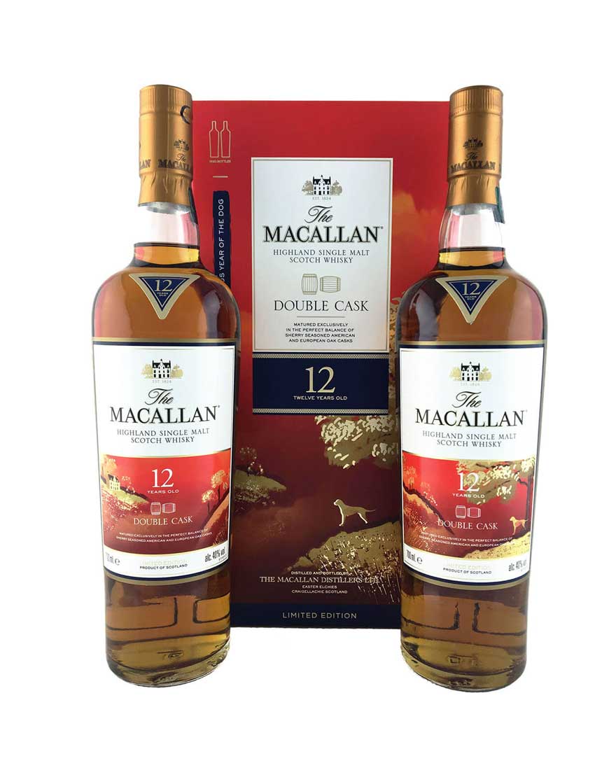 The Macallan 12 Yo Gift Pack Year Of The Dog 2 X 700 Ml My Liquor Online