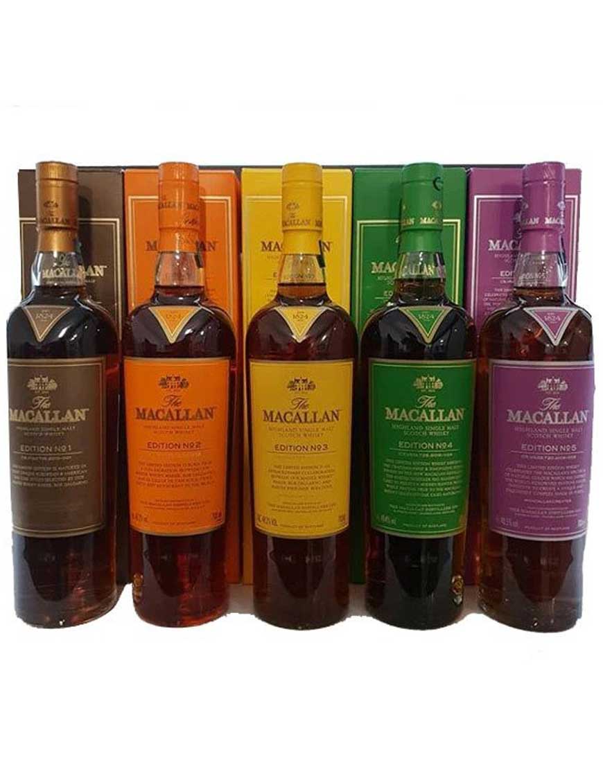 The Macallan Edition No 1 2 3 4 5 Complete Set 700ml Ea My Liquor Online